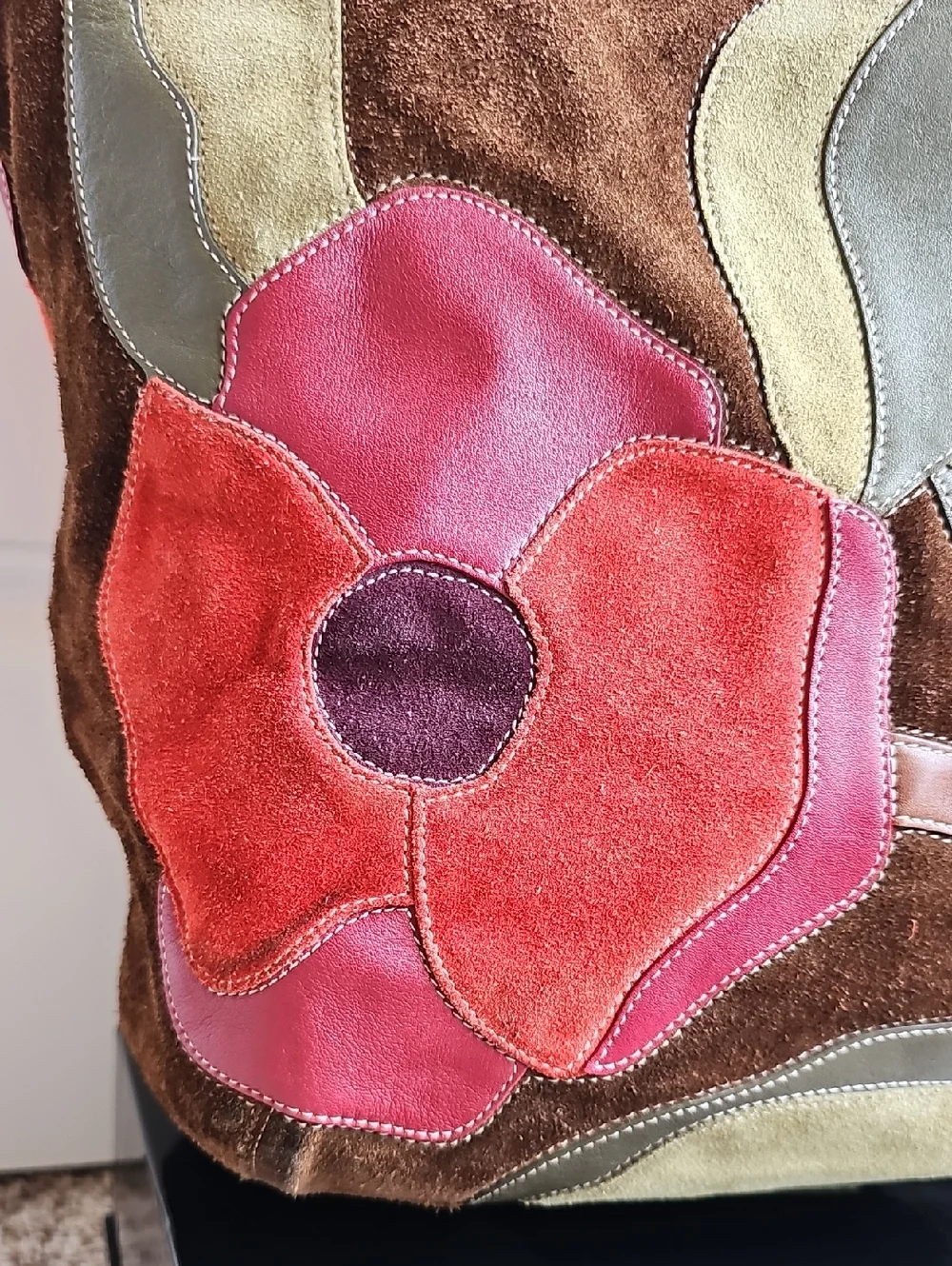 RARE Vintage 2006 Coach Limited Edition "Poppy for Peace" Suede Tote 9259 - EUC - Picture 12 of 15